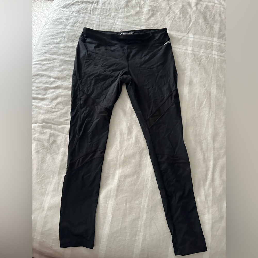 Avia Black Jeggings with Subtle Mesh Detail